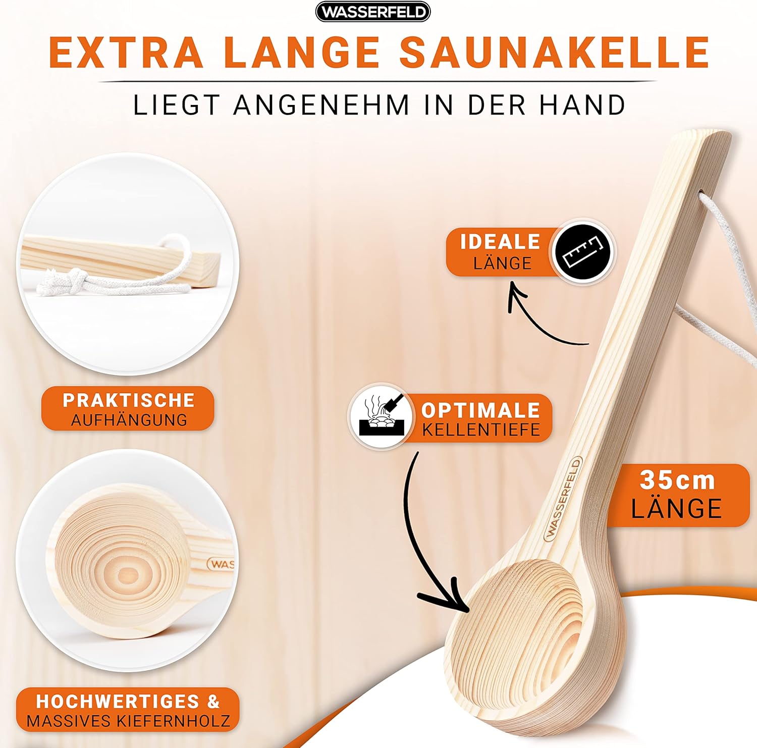 #Set_Saunaeimer, Kelle, Sanduhr & Hygrometer