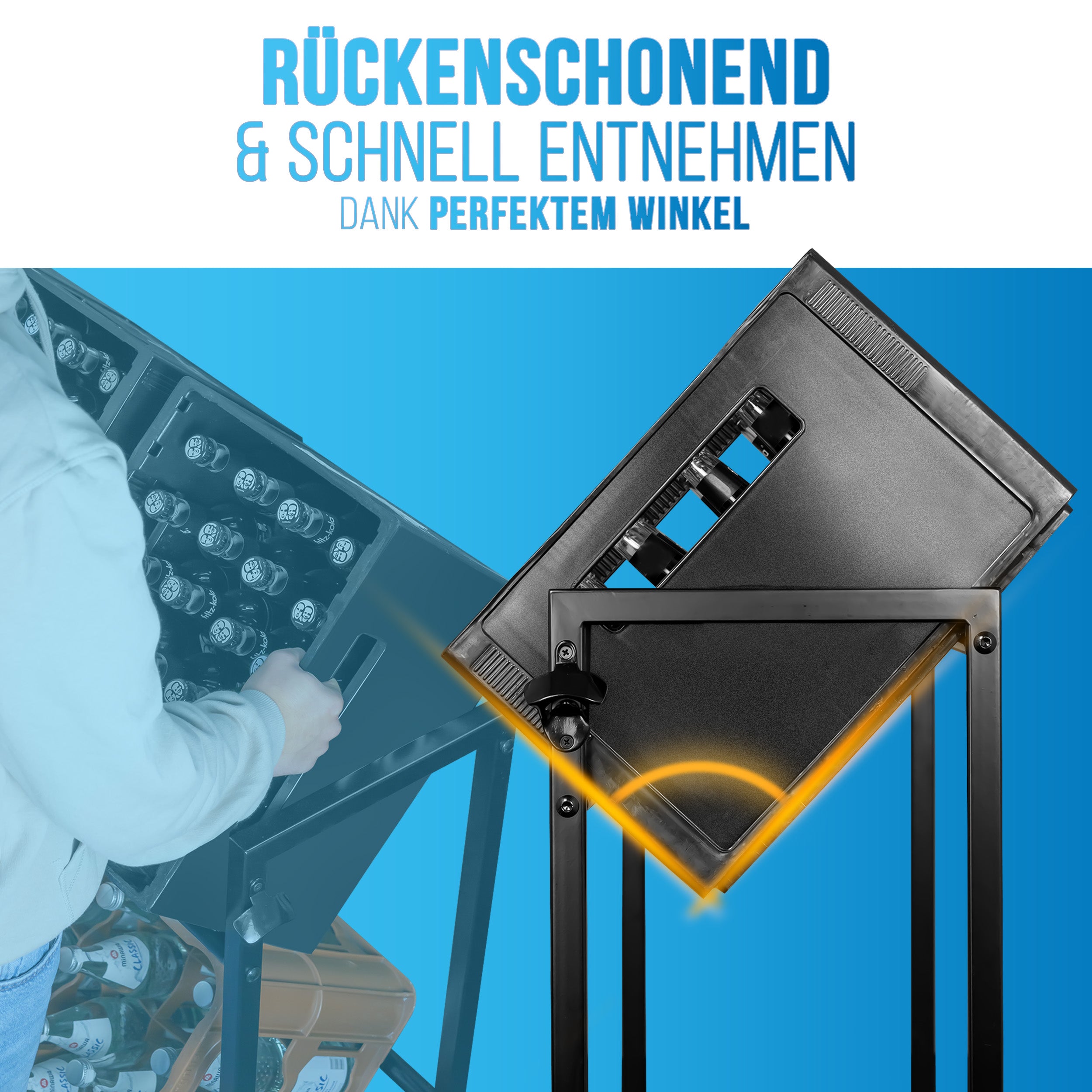 Getränkekistenregal für 6 Kisten