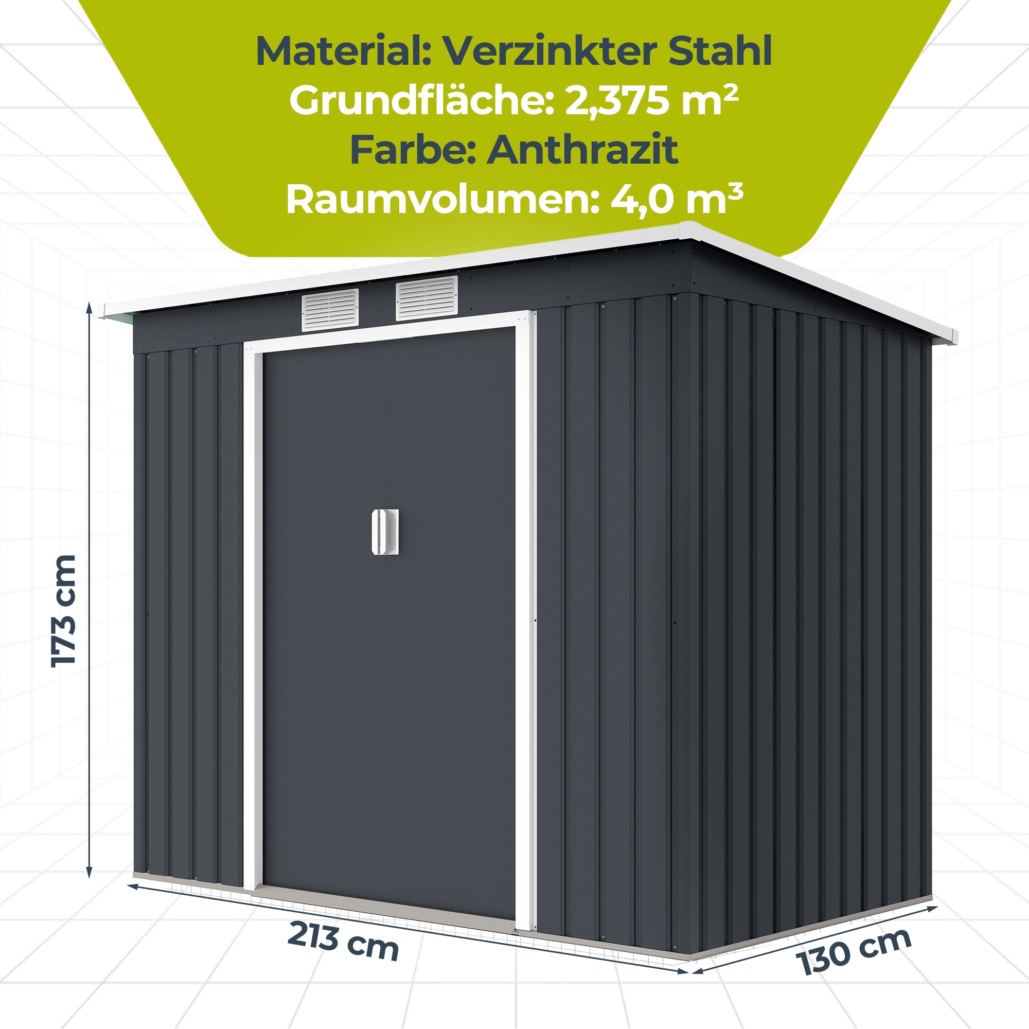 Metall-Geräteschuppen L