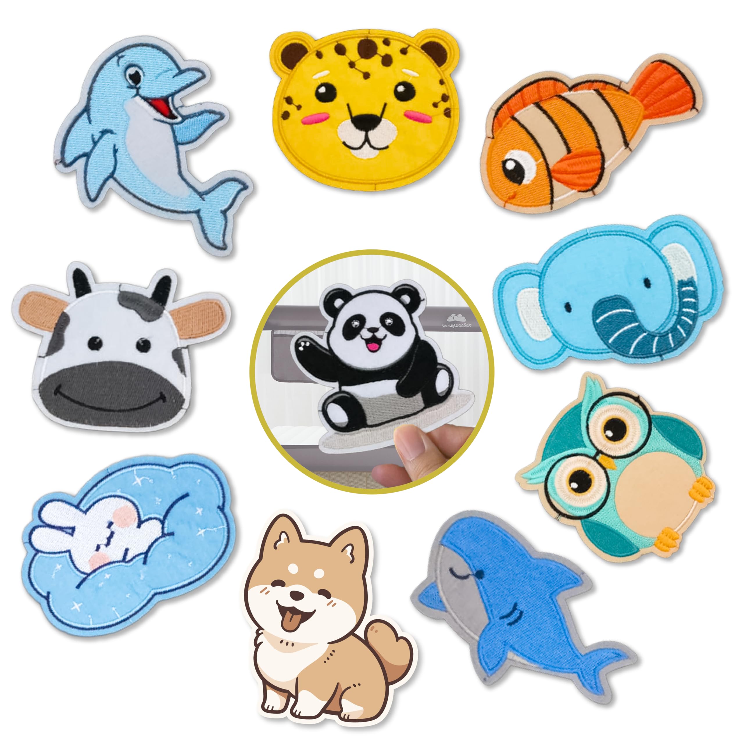 Wolkenglück Patch-Set für Bettrausfallschutz – Set Übersicht 1