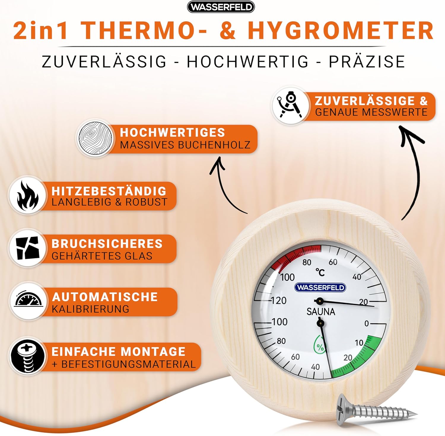 #Set_Saunaeimer, Kelle, Sanduhr & Hygrometer