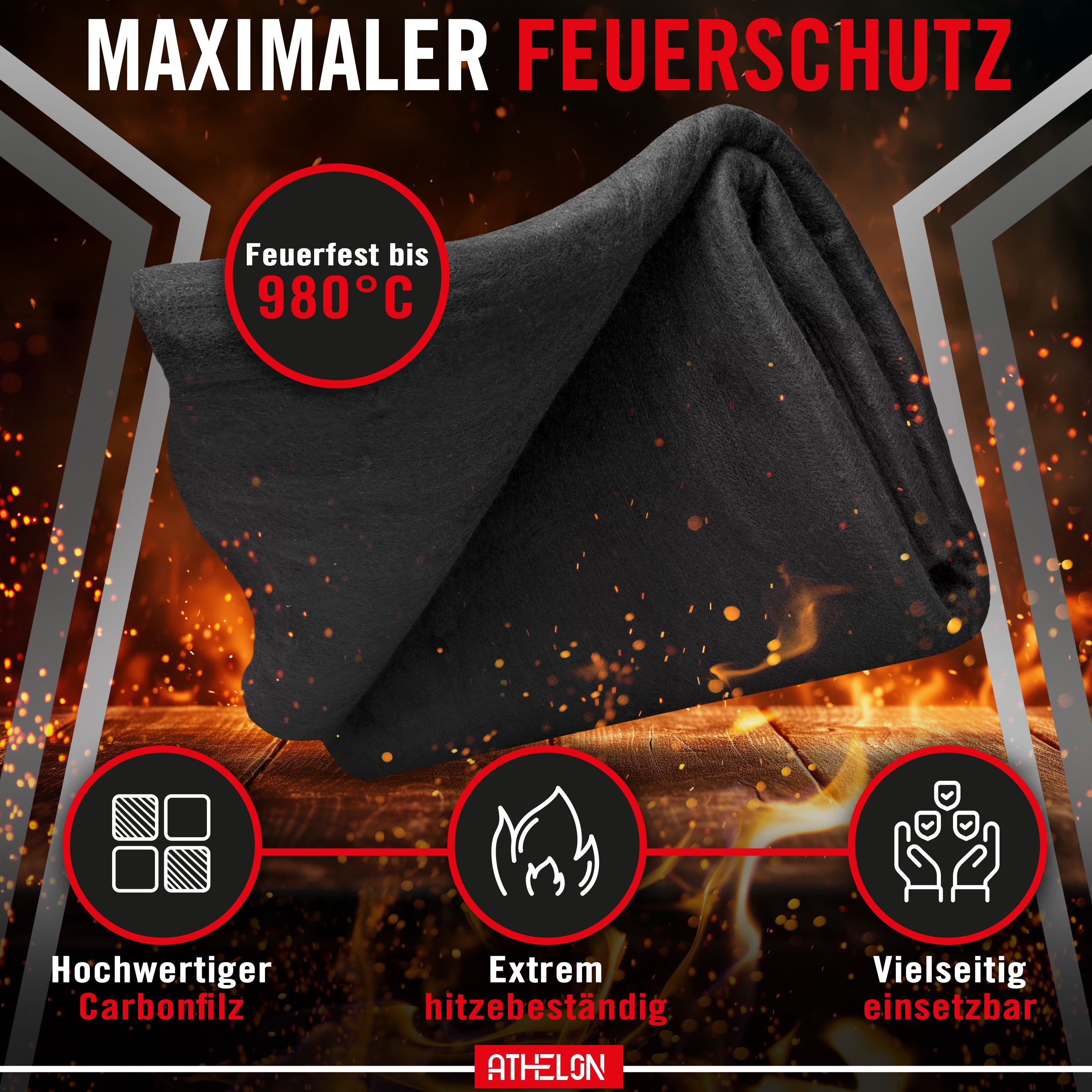 Feuerfeste Unterlage [1x1 m]