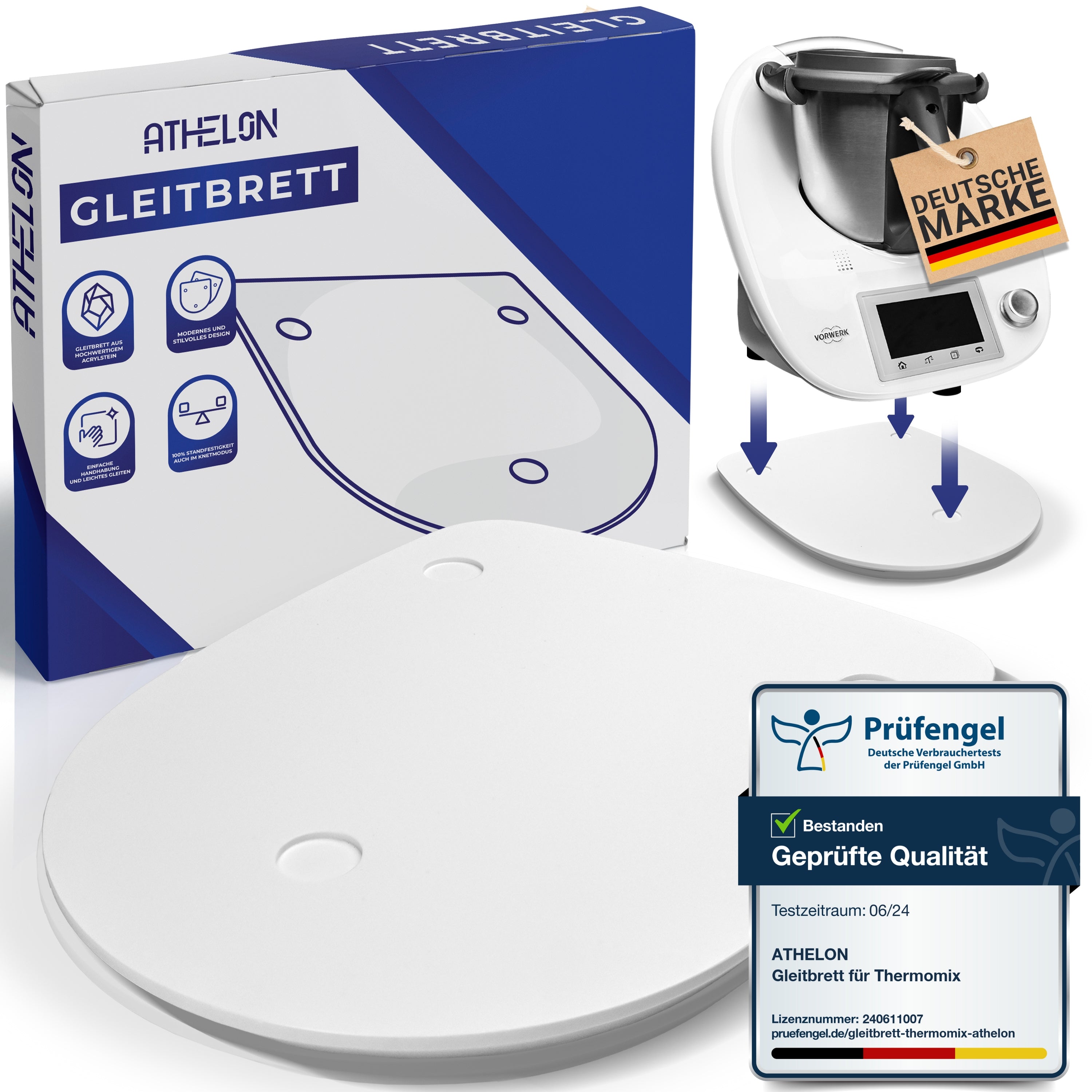 Gleitbrett (weiß) für Thermomix