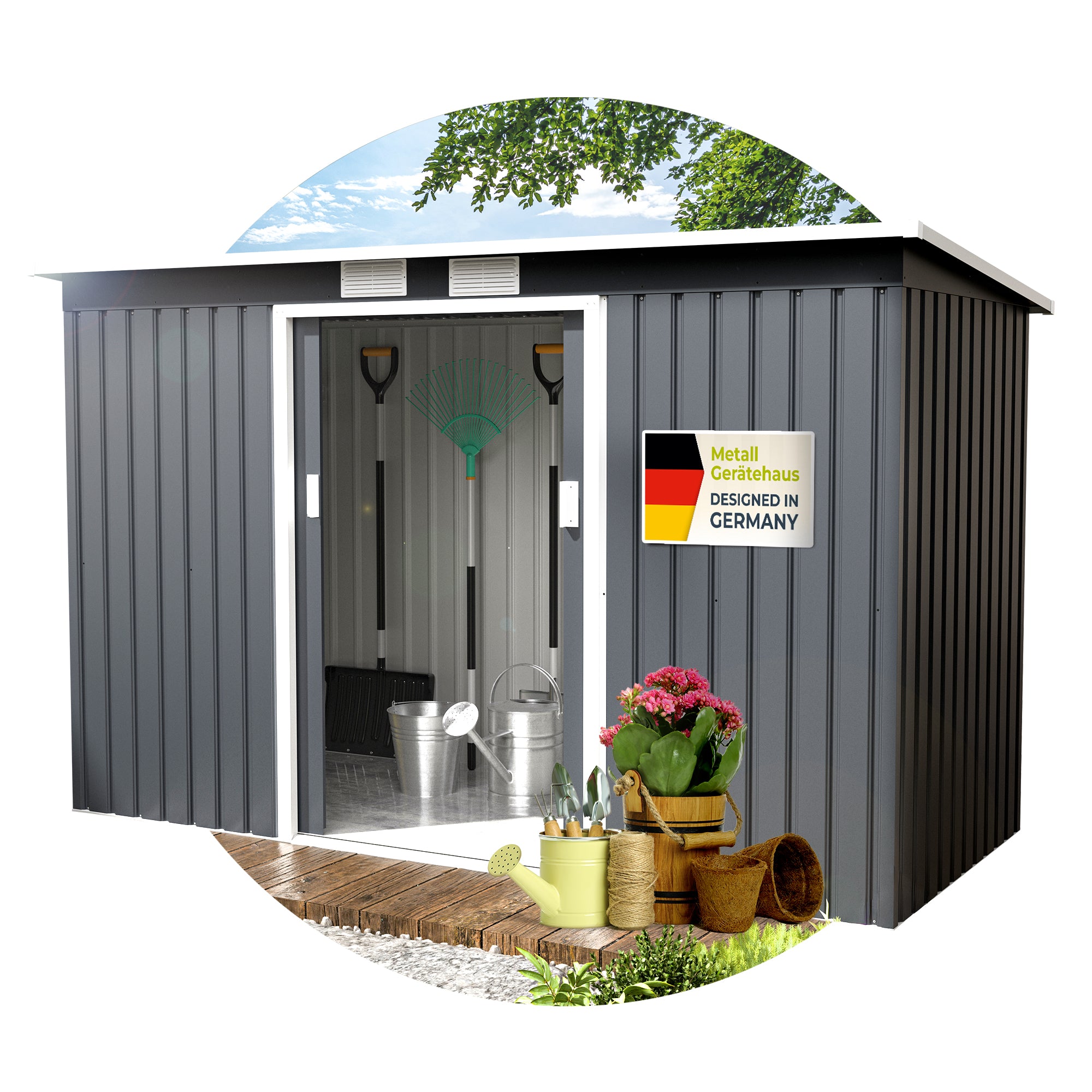 Metall-Geräteschuppen XL