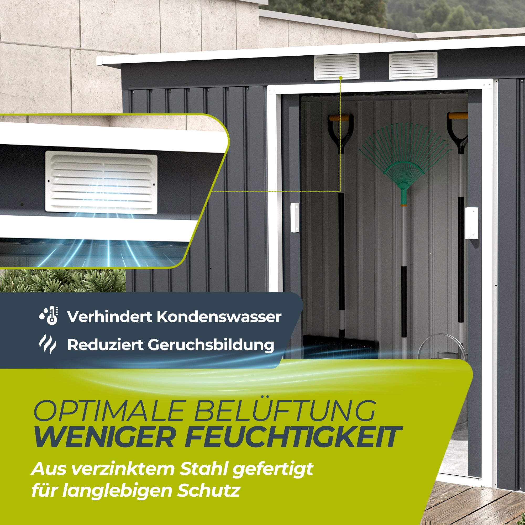 Metall-Geräteschuppen XL