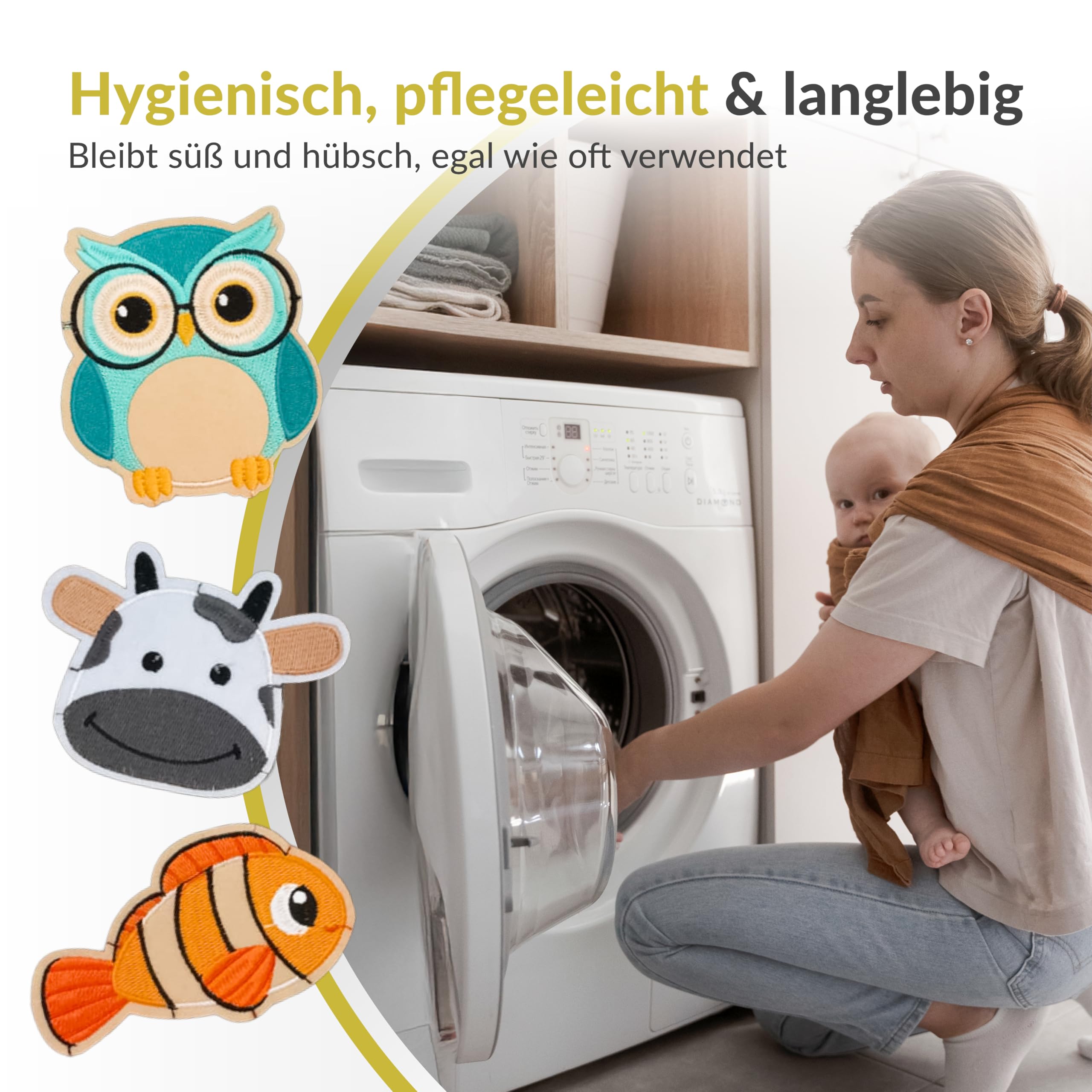 Wolkenglück Patch-Set für Bettrausfallschutz – Anwendung am Gitter